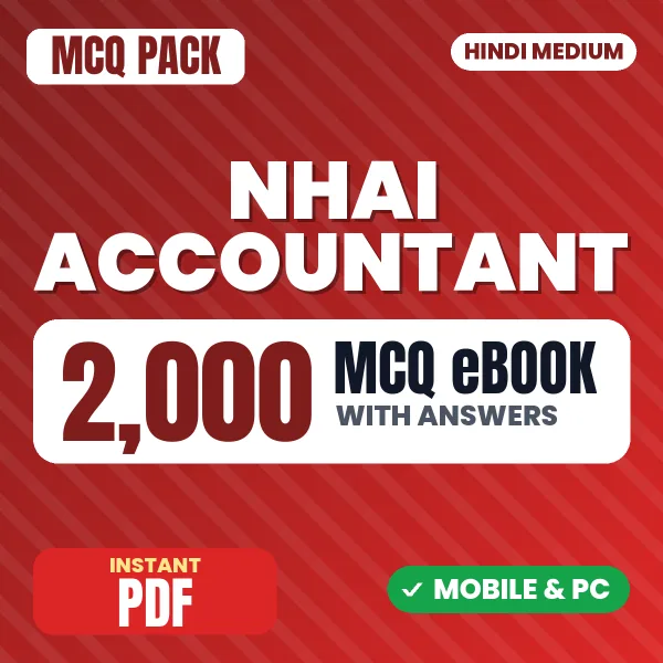 NHAI Accountant Exam – 2000 MCQ eBook with Answers | Hindi Medium PDF Download