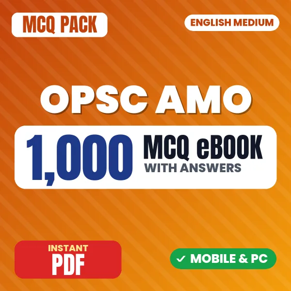 OPSC Ayurvedic Medical Officer Exam Paper 1 – 1000 MCQ eBook with Answers | English Medium PDF Download