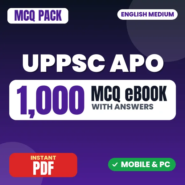 UPPSC APO Exam – 1000 MCQ eBook with Answers | English Medium PDF Download