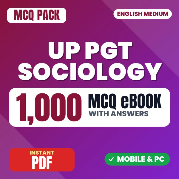 UP PGT Sociology Exam – 1000 MCQ eBook with Answers | English Medium PDF Download