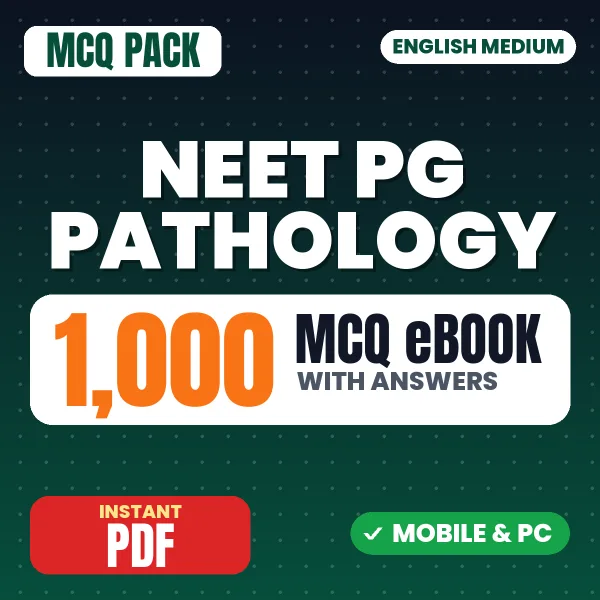NEET PG Pathology Exam – 1000 MCQ eBook with Answers | English Medium PDF Download
