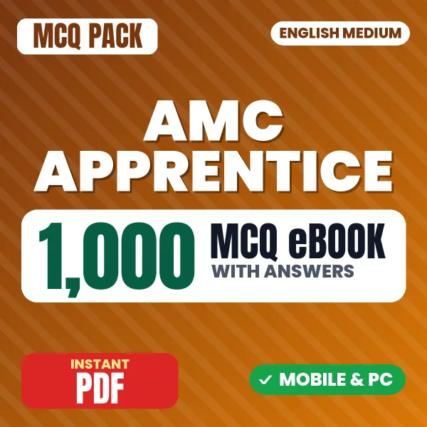 AMC Apprentice Exam – 1000 MCQ eBook with Answers | English Medium PDF Download