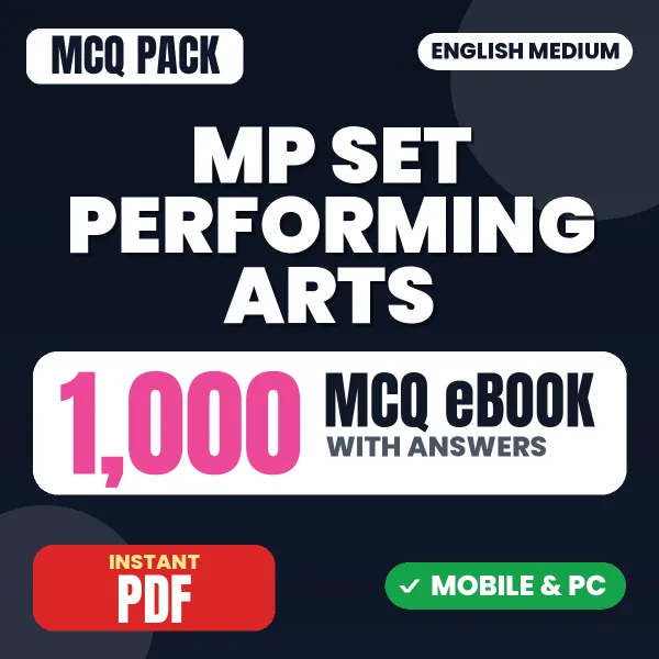 MP SET Performing Arts Exam – 1000 MCQ eBook with Answers | English Medium PDF Download
