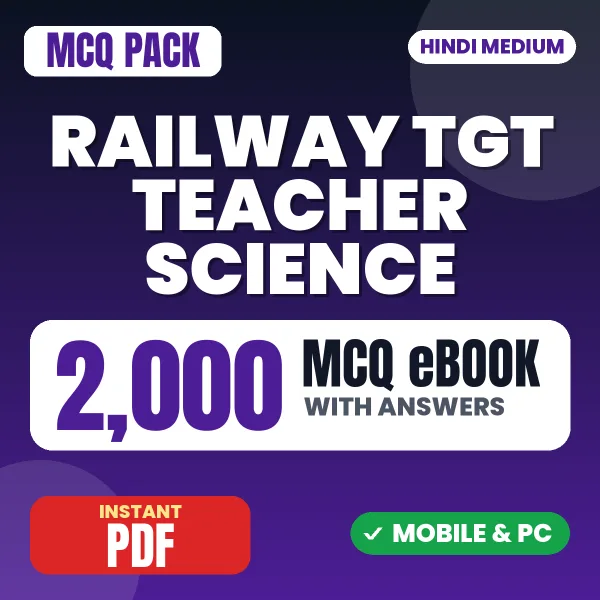 Railway TGT Teacher (Science) Exam – 2000 MCQ eBook with Answers | Hindi Medium PDF Download