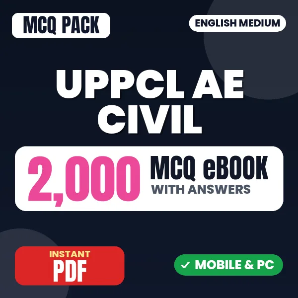 UPPCL AE Civil Exam – 2000 MCQ eBook with Answers | English Medium PDF Download