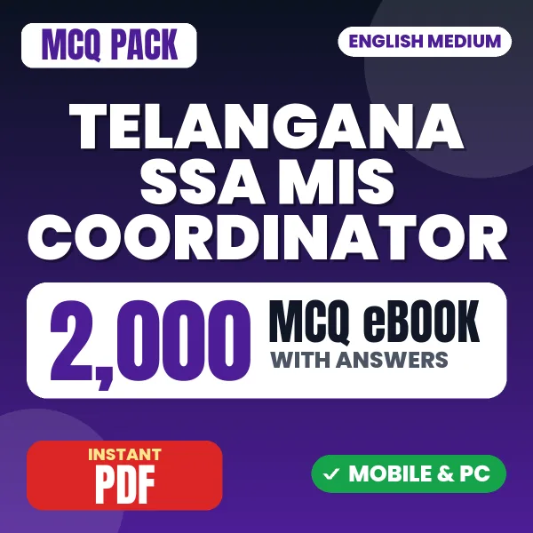 Telangana SSA MIS Coordinator Exam – 2000 MCQ eBook with Answers | English Medium PDF Download