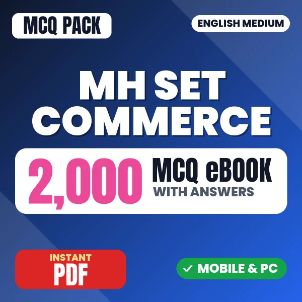 MH SET Commerce Exam – 2000 MCQ eBook with Answers | English Medium PDF Download