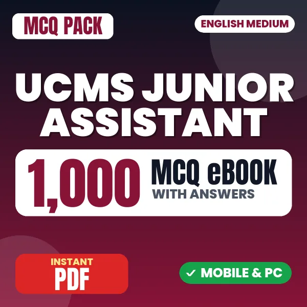 UCMS Junior Assistant Paper I – 1000 MCQ eBook with Answers | English Medium PDF Download