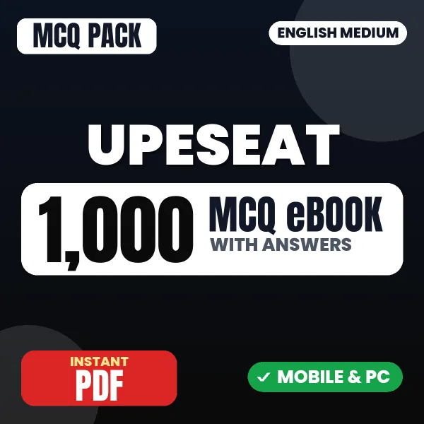 UPESEAT Exam – 1000 MCQ eBook with Answers | English Medium PDF Download