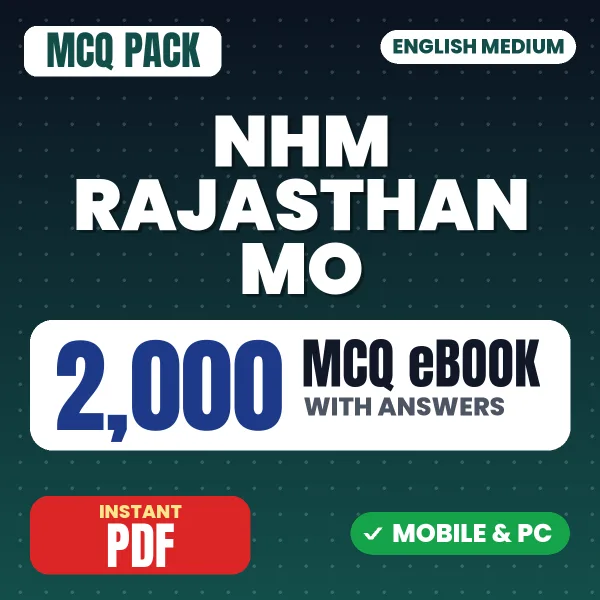 NHM Rajasthan Medical Officer Exam – 2000 MCQ eBook with Answers | English Medium PDF Download