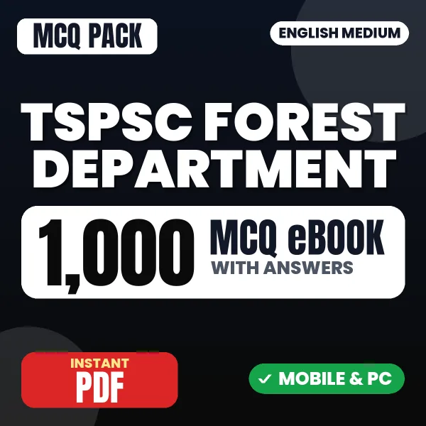 TSPSC Forest Department Forest Range Officer Exam (Horticulture) – 1000 MCQ eBook with Answers | English Medium PDF Download