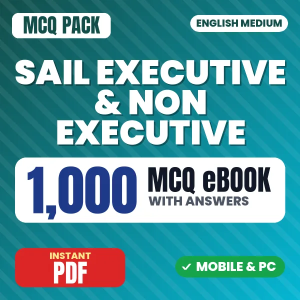 SAIL Executive & Non Executive Exam (Mechanical) – 1000 MCQ eBook with Answers | English Medium PDF Download