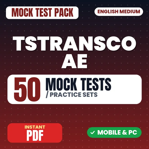 TSTRANSCO AE (Electrical) Exam – 50 Mock Tests / Practice Sets | English Medium PDF Download