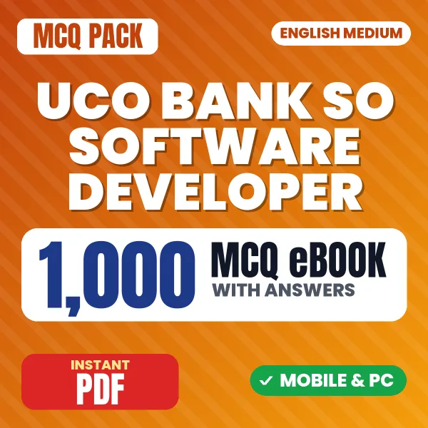 UCO Bank SO (Software Developer) Exam – 1000 MCQ eBook with Answers | English Medium PDF Download