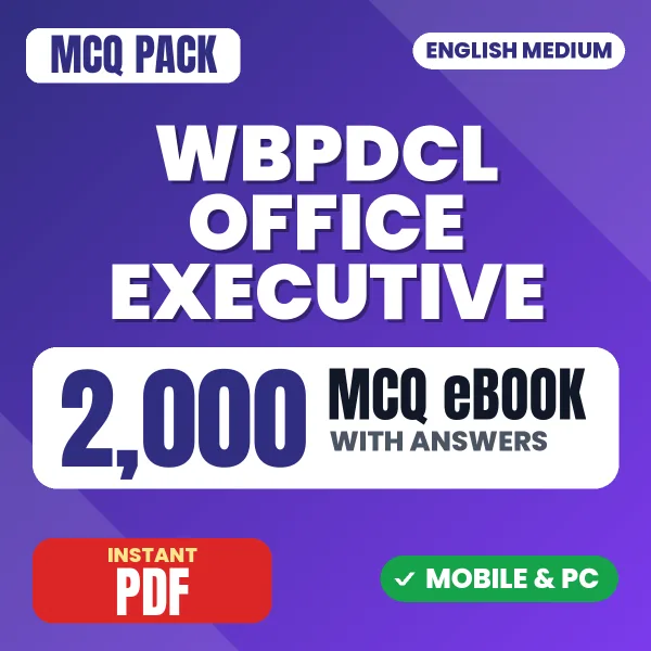 WBPDCL Office Executive Exam – 2000 MCQ eBook with Answers | English Medium PDF Download