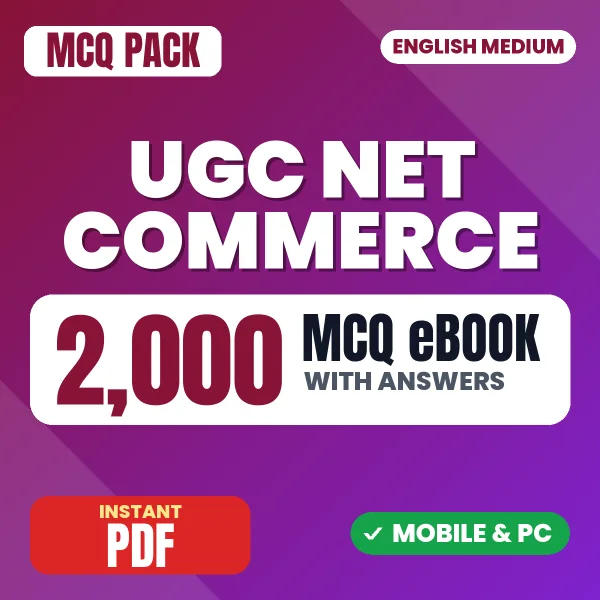 UGC NET Commerce Exam – 2000 MCQ eBook with Answers | English Medium PDF Download