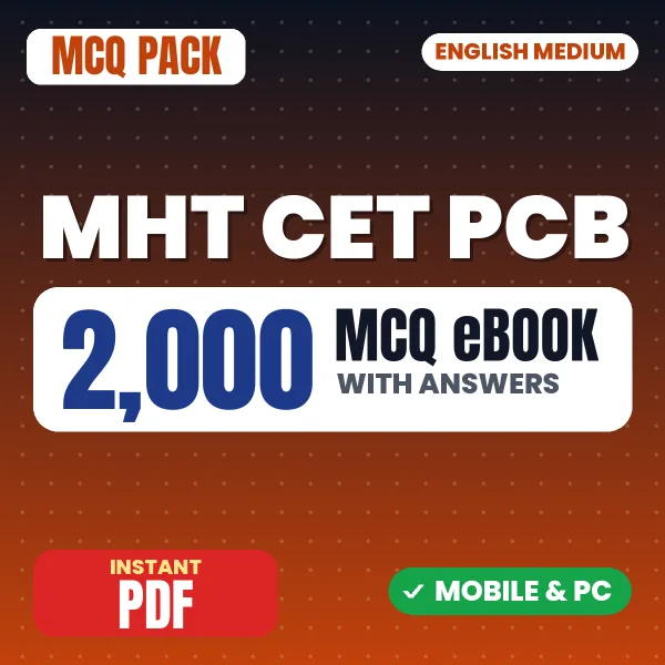 MHT CET PCB Exam – 2000 MCQ eBook with Answers | English Medium PDF Download