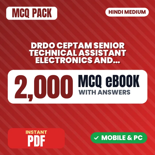 DRDO CEPTAM STA (Electronics & Communication) Exam Tier I – 2000 MCQ eBook with Answers | Hindi Medium PDF Download