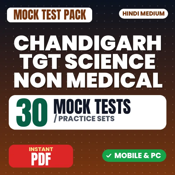 SSA Chandigarh TGT (Science Non-Medical) Exam – 30 Mock Tests / Practice Sets | Hindi Medium PDF Download