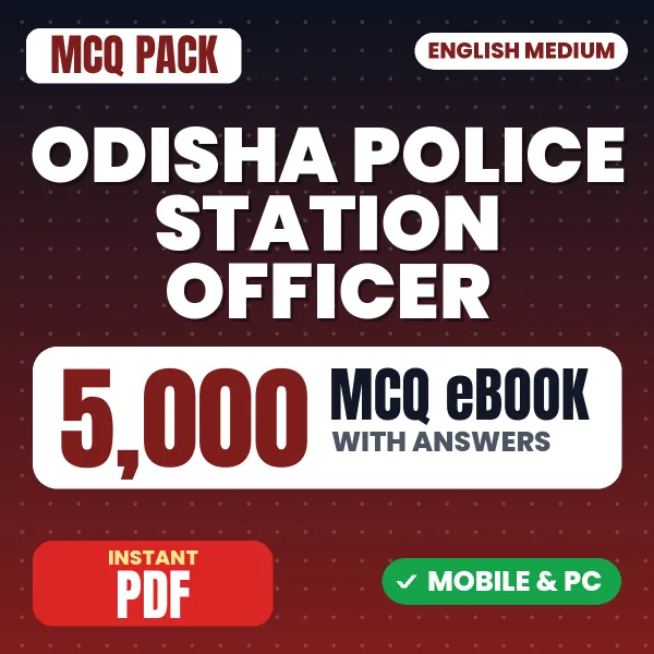 Odisha Police Station Officer (Fire Service) Paper 2 Exam – 5000 MCQ eBook with Answers | English Medium PDF Download