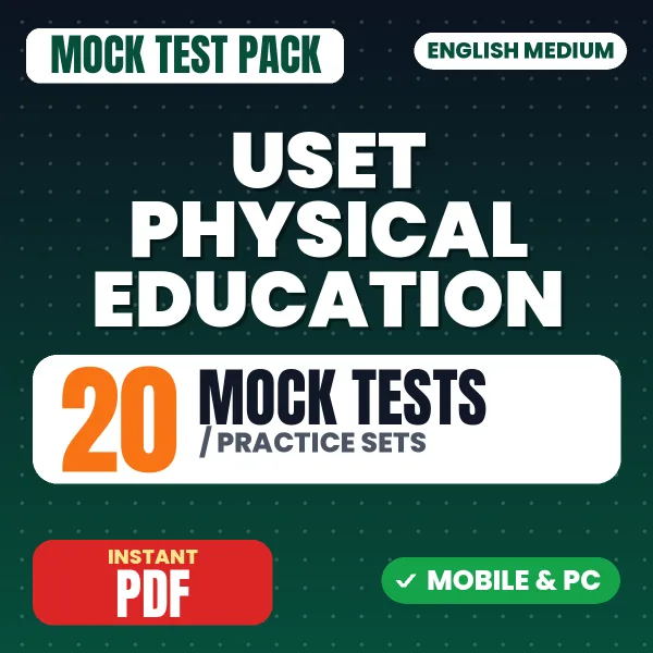 Uttarakhand SET Physical Education Exam – 20 Mock Tests / Practice Sets | English Medium PDF Download