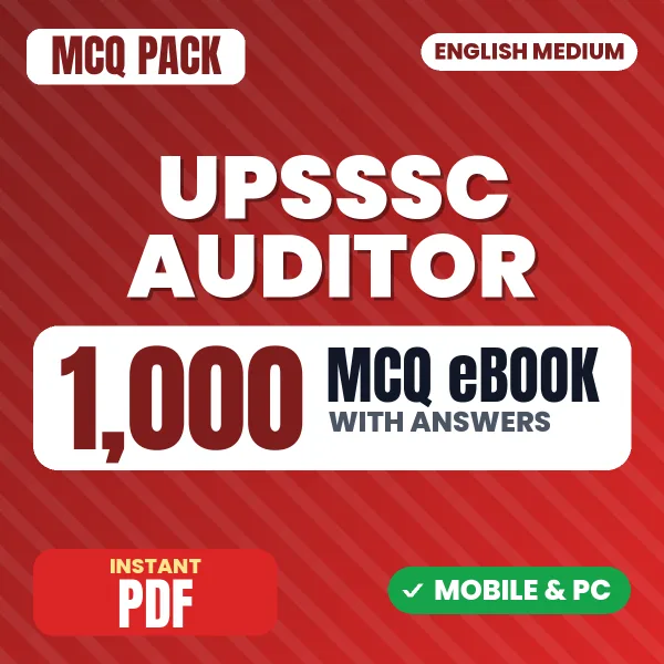 UPSSSC Auditor Exam – 1000 MCQ eBook with Answers | English Medium PDF Download