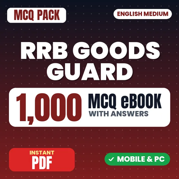 RRB Goods Guard Exam – 1000 MCQ eBook with Answers | English Medium PDF Download