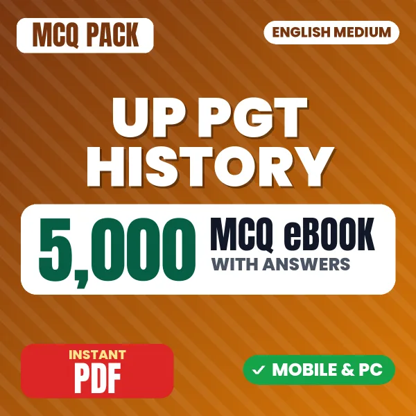 UP PGT History Exam – 5000 MCQ eBook with Answers | English Medium PDF Download
