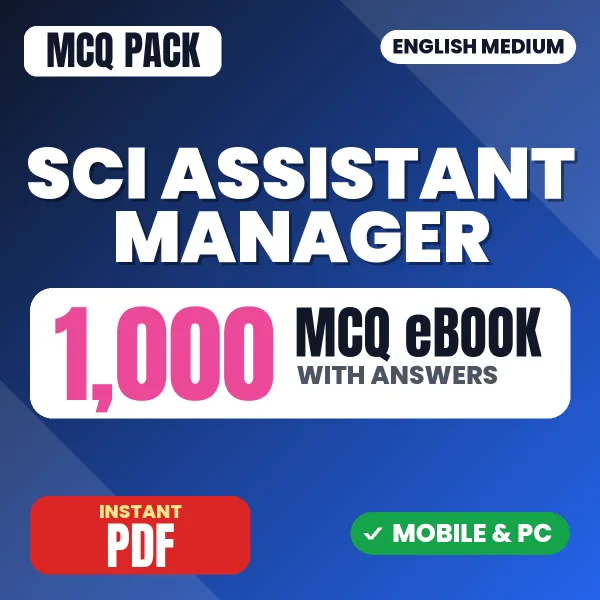 SCI Assistant Manager (Finance) Exam – 1000 MCQ eBook with Answers | English Medium PDF Download