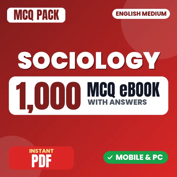 Sociology – 1000 MCQ eBook with Answers | English Medium PDF Download