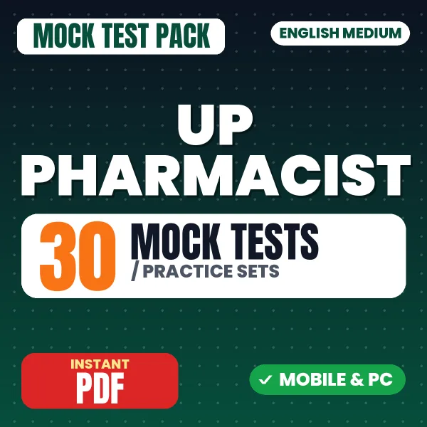 UPSSSC Homeopathic Pharmacist Exam – 30 Mock Tests / Practice Sets | English Medium PDF Download