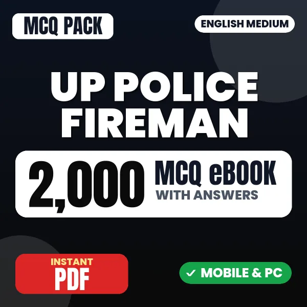 UP Police Fireman Exam – 2000 MCQ eBook with Answers | English Medium PDF Download