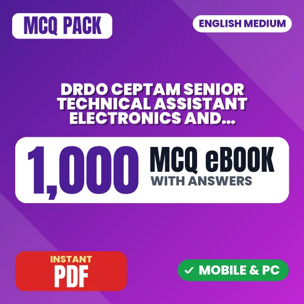 DRDO CEPTAM STA (Electronics & Communication) Exam Tier I – 1000 MCQ eBook with Answers | English Medium PDF Download