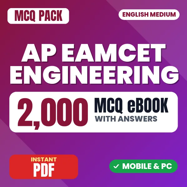 AP EAMCET (Engineering) Exam – 2000 MCQ eBook with Answers | English Medium PDF Download