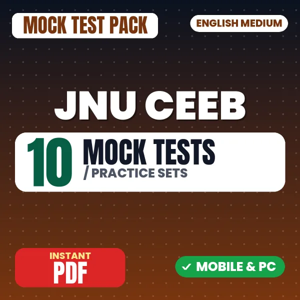JNU CEEB Exam Paper I – 10 Mock Tests / Practice Sets | English Medium PDF Download