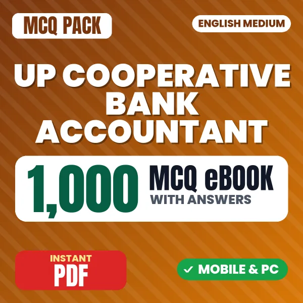 UP Cooperative Bank Accountant & Assistant Accountant Preliminary Exam – 1000 MCQ eBook with Answers | English Medium PDF Download