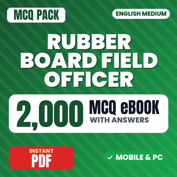 Rubber Board Field Officer Exam – 2000 MCQ eBook with Answers | English Medium PDF Download