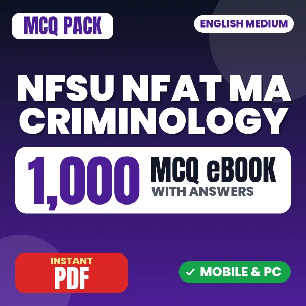 NFAT M.A Criminology Exam – 1000 MCQ eBook with Answers | English Medium PDF Download