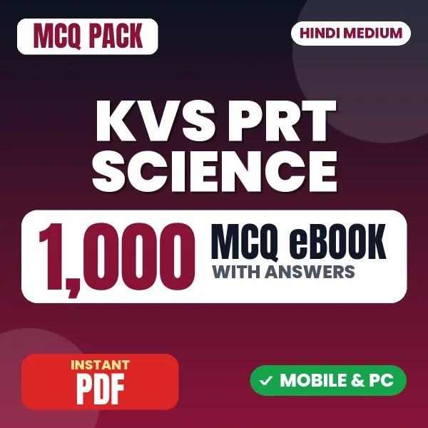 KVS PRT (Science) Exam – 1000 MCQ eBook with Answers | Hindi Medium PDF Download