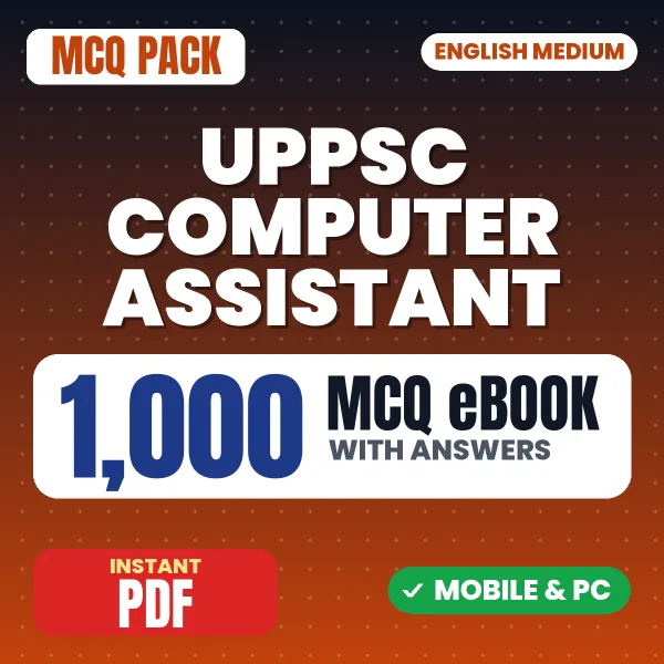 UPPSC Computer Assistant Exam – 1000 MCQ eBook with Answers | English Medium PDF Download