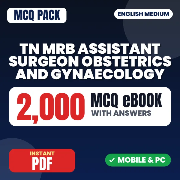 TN MRB Assistant Surgeon (Obstetrics & Gynaecology) Exam – 2000 MCQ eBook with Answers | English Medium PDF Download