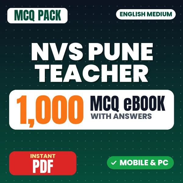 NVS Pune Teacher Exam – 1000 MCQ eBook with Answers | English Medium PDF Download