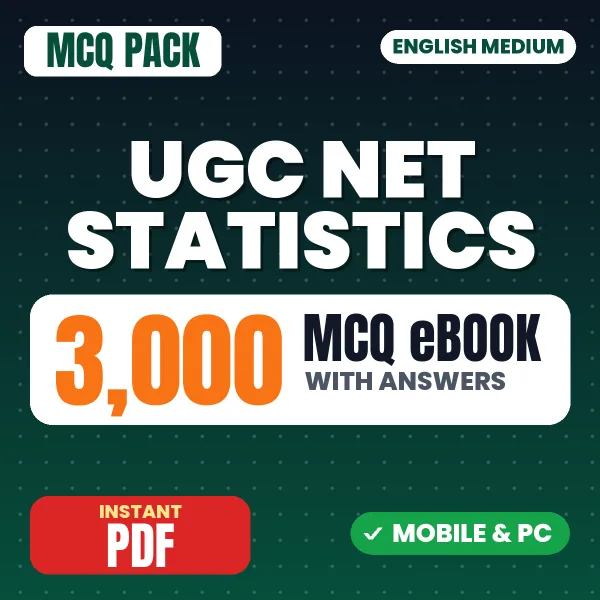 UGC NET Statistics Exam – 3000 MCQ eBook with Answers | English Medium PDF Download