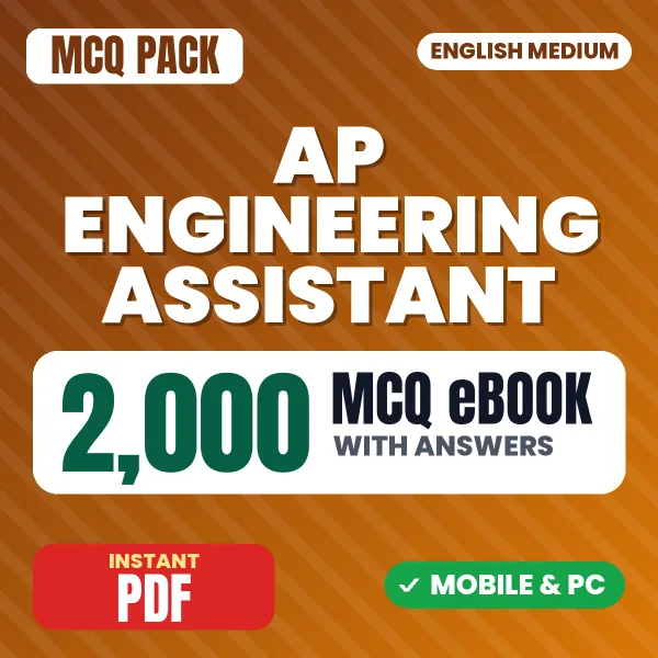 AP Engineering Assistant (Civil) Exam – 2000 MCQ eBook with Answers | English Medium PDF Download