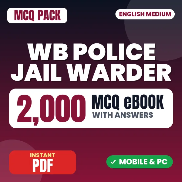 WB Police Jail Warder Exam – 2000 MCQ eBook with Answers | English Medium PDF Download