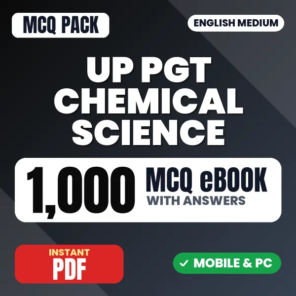 UP PGT Chemical Science Exam – 1000 MCQ eBook with Answers | English Medium PDF Download