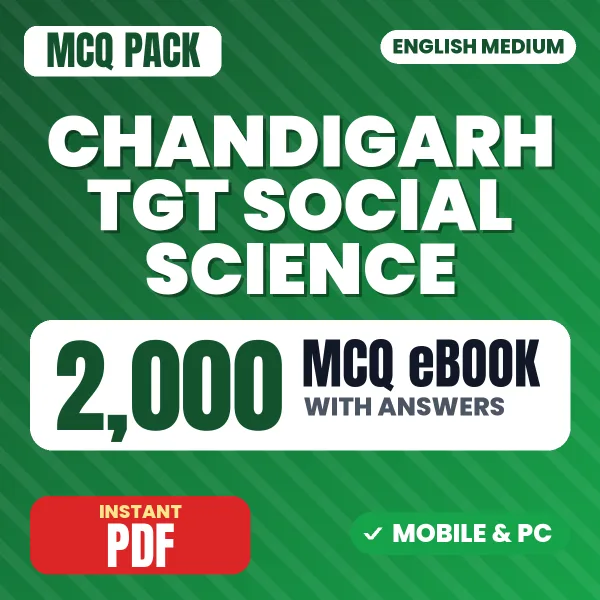 SSA Chandigarh TGT (Social Science) Exam – 2000 MCQ eBook with Answers | English Medium PDF Download