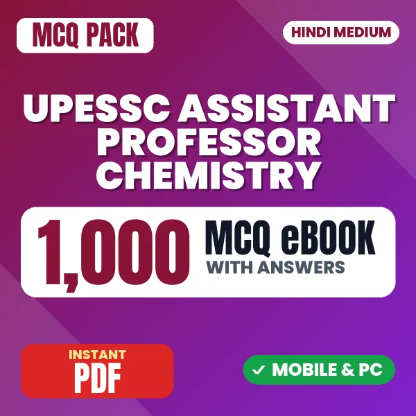 UPESSC Assistant Professor (Chemistry) Exam – 1000 MCQ eBook with Answers | Hindi Medium PDF Download