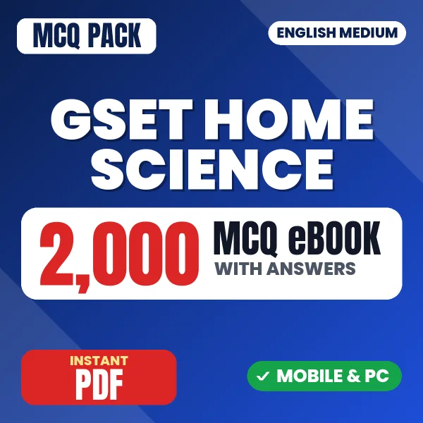 GSET Home Science (Paper-II) Exam – 2000 MCQ eBook with Answers | English Medium PDF Download