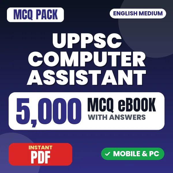 UPPSC Computer Assistant Exam – 5000 MCQ eBook with Answers | English Medium PDF Download